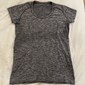 Lululemon grey workout top / t shirt 12